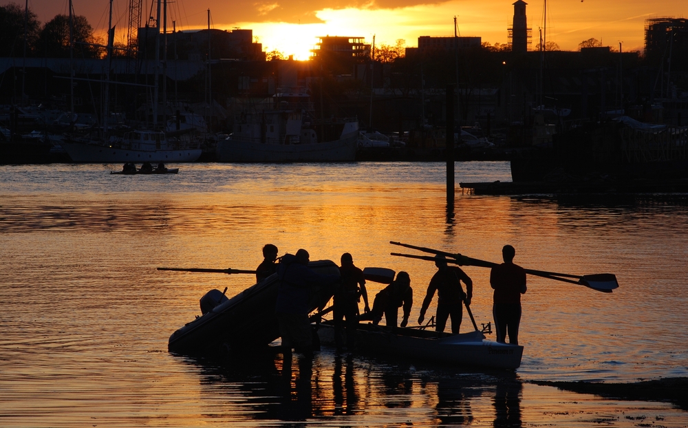 corporate rowing day with olympic rower