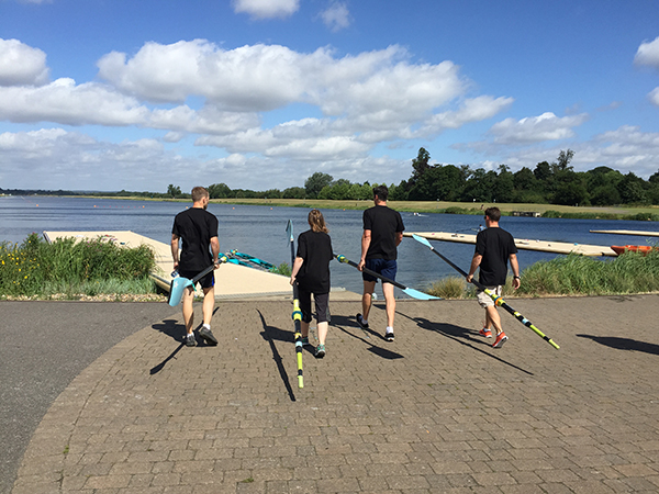 corporate rowing day with olympic rower