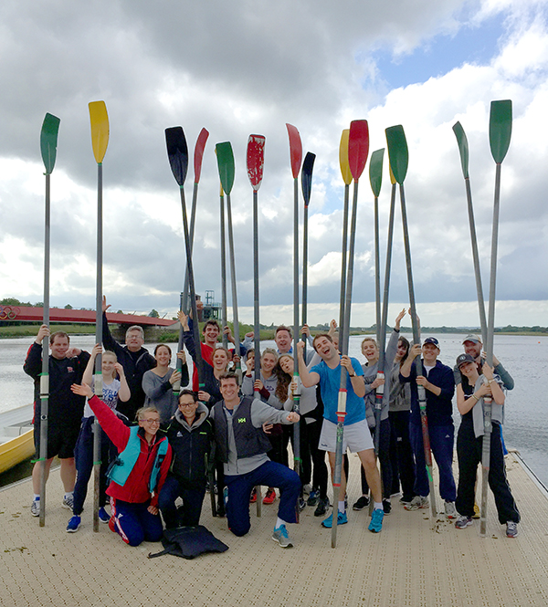 corporate rowing day with olympic rower